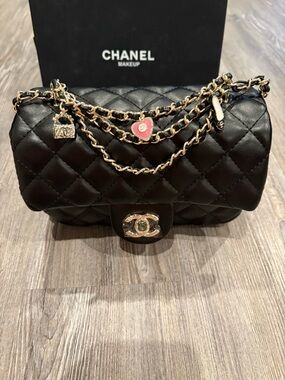 NIB Chanel Makeup Black Crossbody Bag GWP Novelty VIP Gift with Purchase NEW